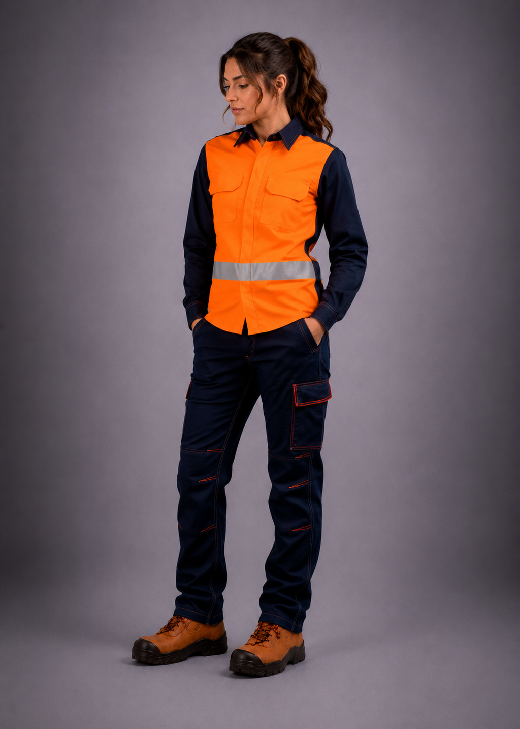 Blusa Ignifuga - Antiácido - Antiestático Ws Current H.V. Dama