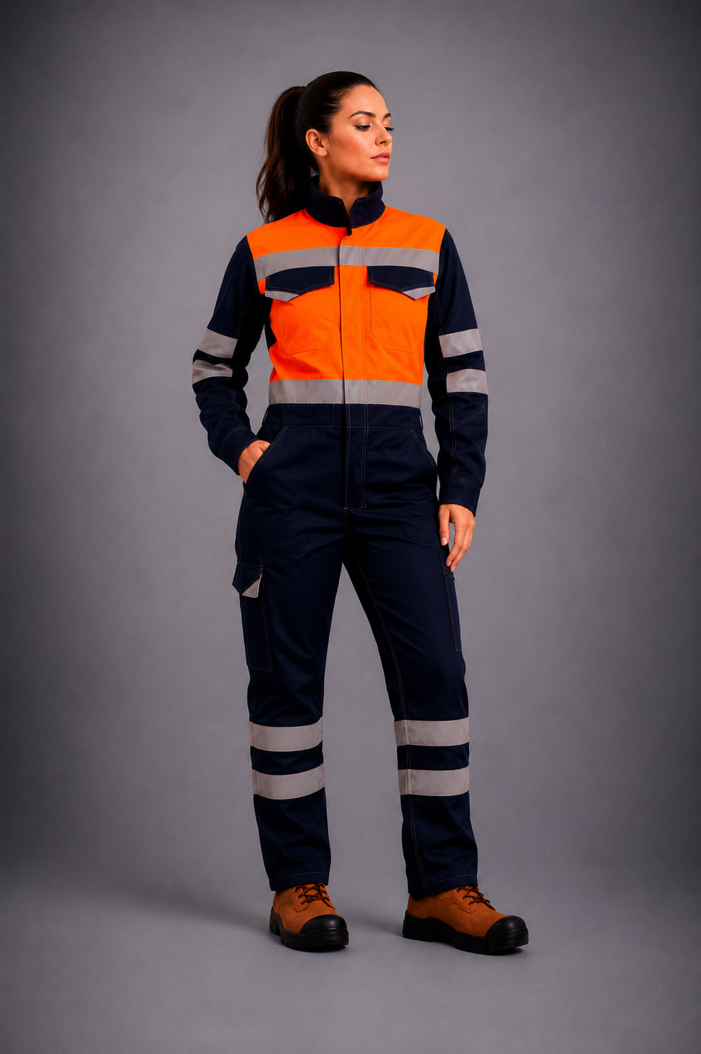 Overol Ignifugo Antiestático Covert Current H.V. Dama - XS / Naranja