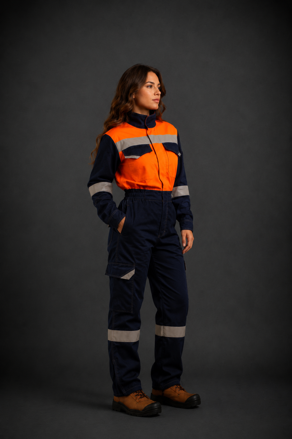 Overol Ignífugo Bicolor Covert Unisafe Dama - XS / Naranja