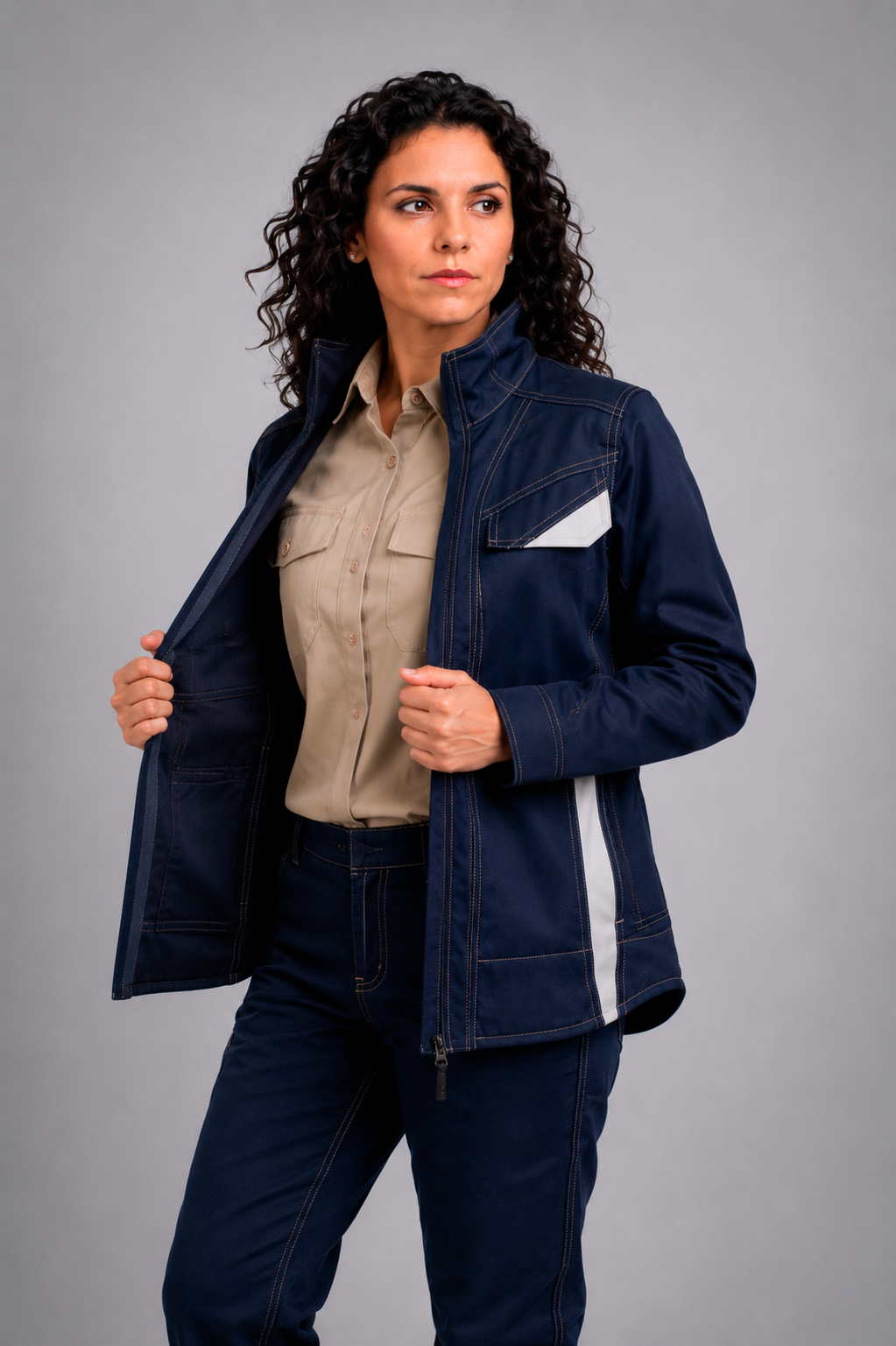 Chaqueta ignifuga - antiácido - antiestático risk current Dama