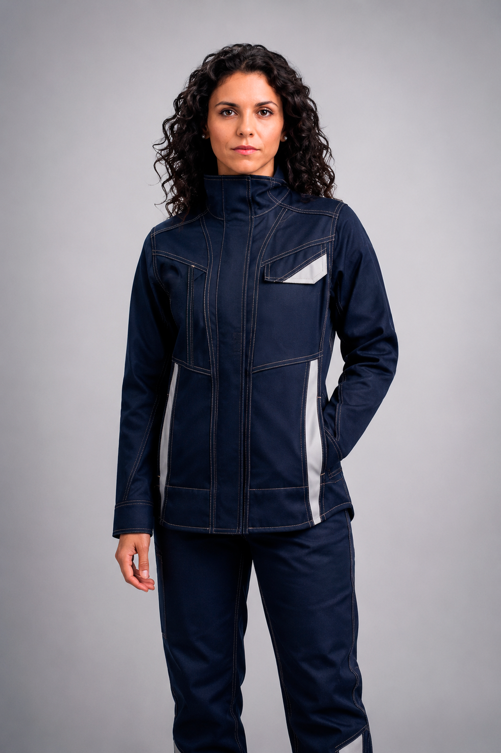 Chaqueta ignifuga - antiácido - antiestático risk current Dama