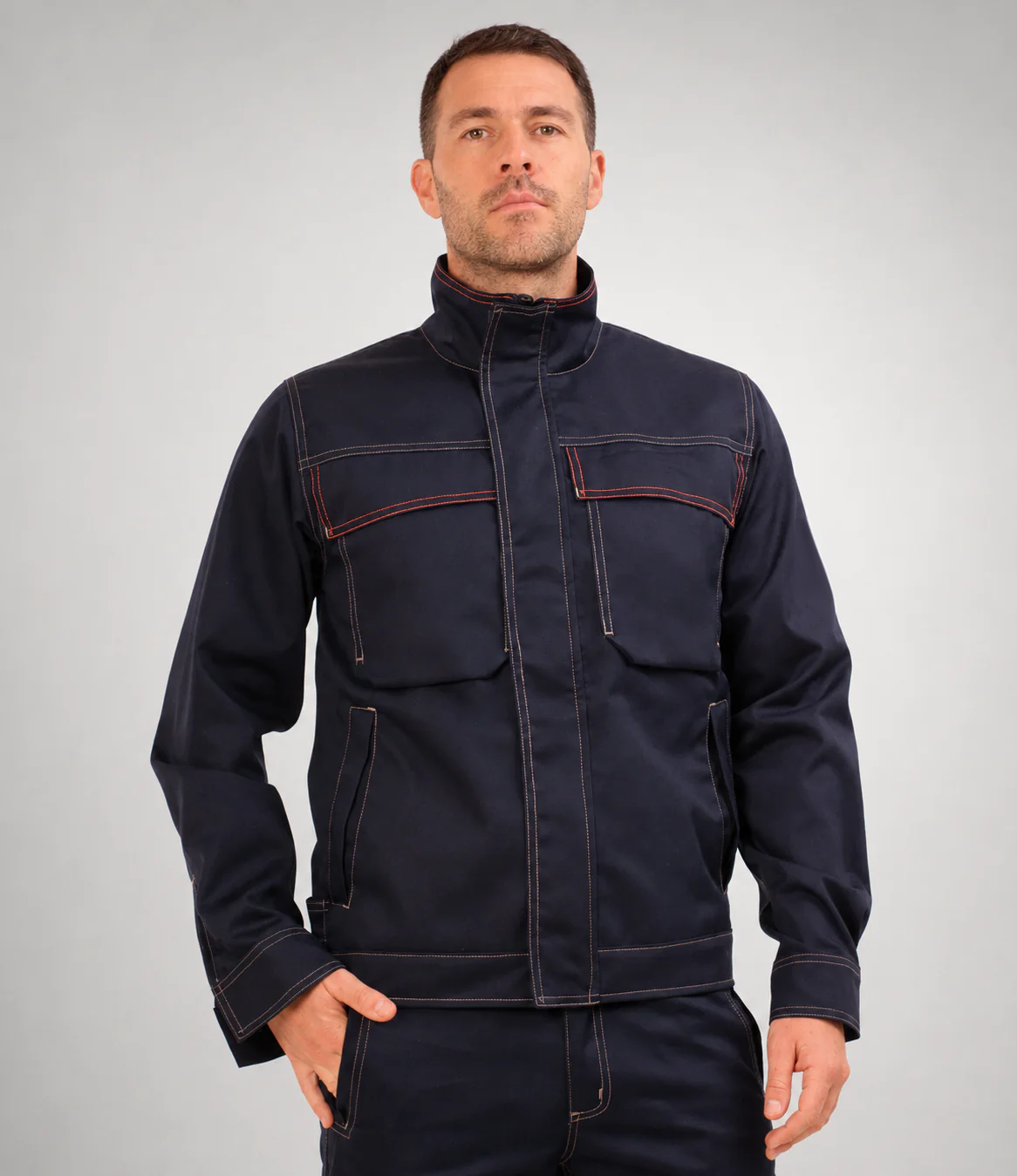 Chaqueta Ignifuga - Antiácido - Antiestático Bold Current - XS / Azul marino
