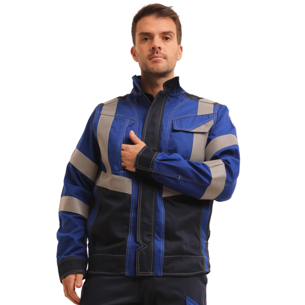 CHAQUETA IGNIFUGA ANTIESTATICO RISK CURRENT H V  VARON 11 CAL/CM2 AZULINO AZUL