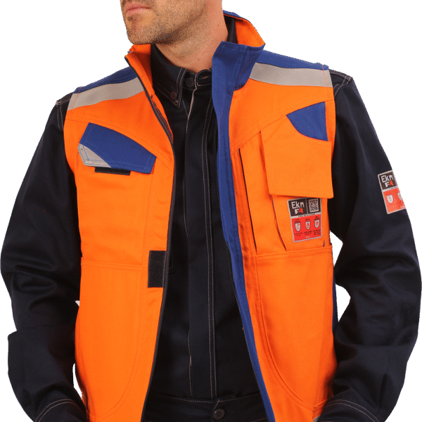 GEOLOGO IGNÍFUGO UNISAFE FR RISK NARANJO/AZULINO