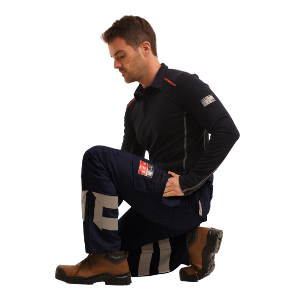 PANTALON IGNIFUGO ANTIESTÁTICO RISK H V  CURRENT AZUL